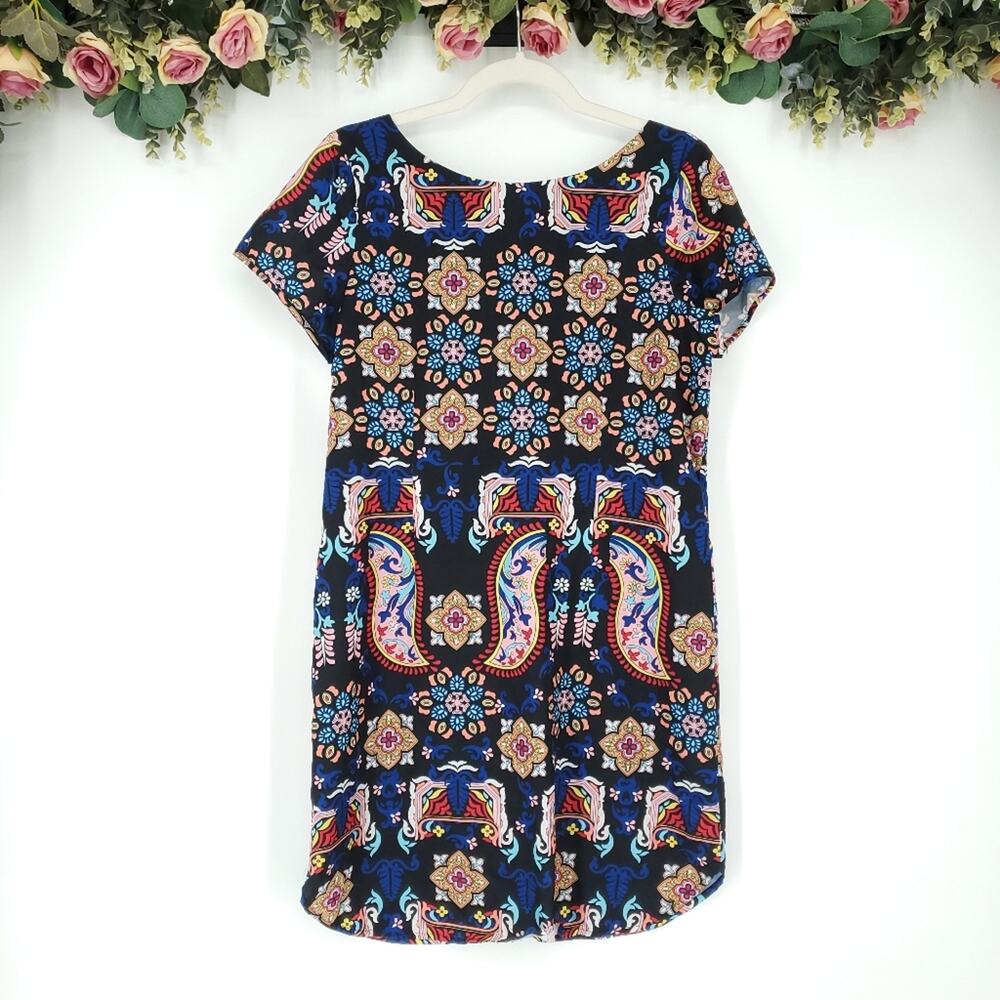 Yumi Kim Floral Graphic Print Shift Dress Large